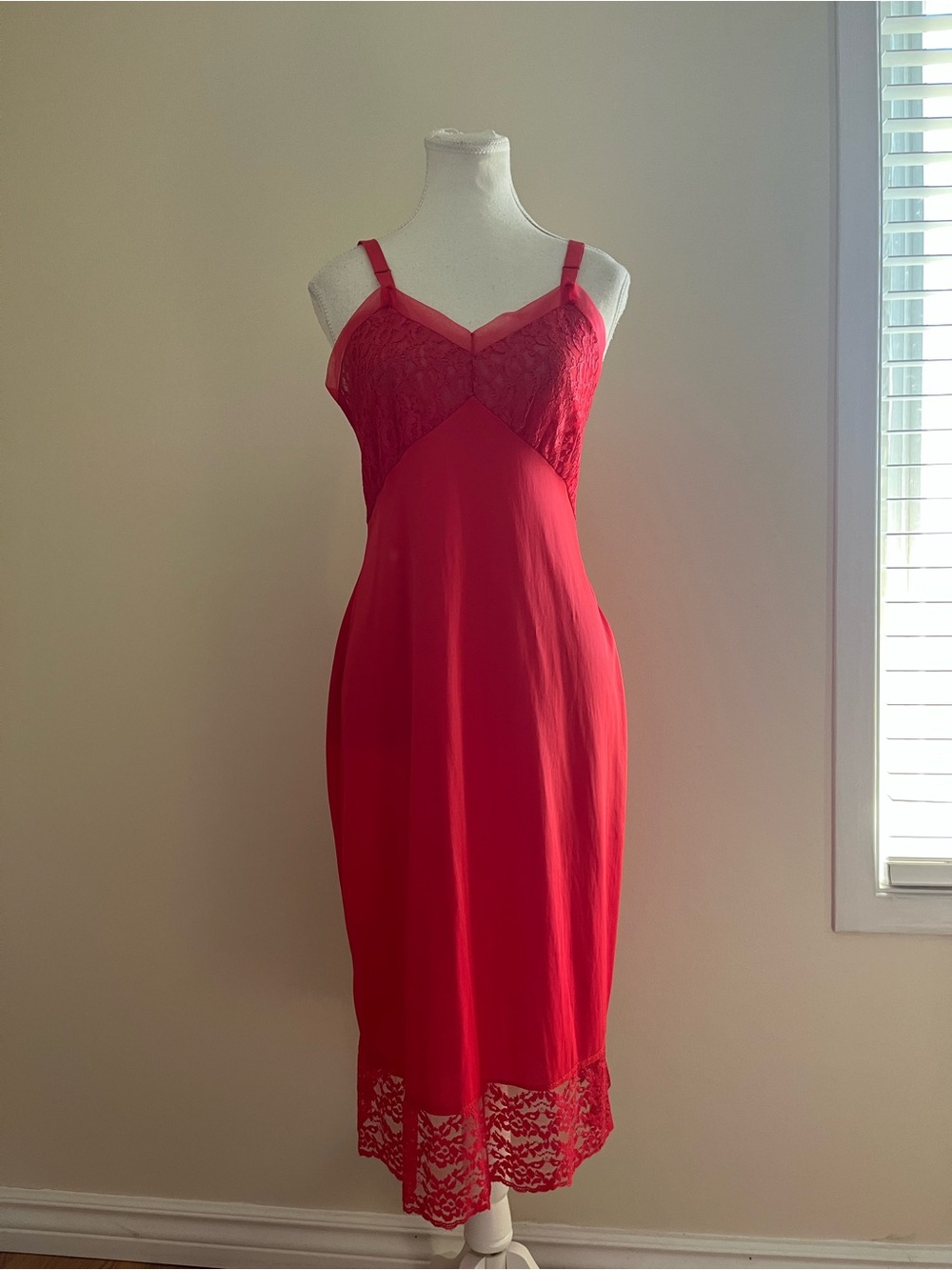Red Lace-Trim Slip Dress - Women Intimates & Sleepwear